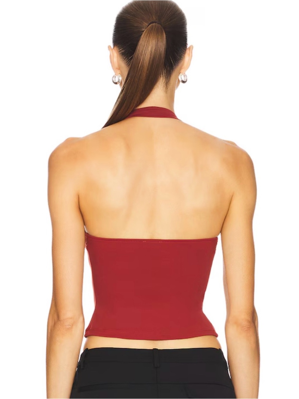 Free People Still There Halter Tank Top in Pomegranate - Picture 2 of 5